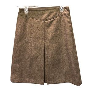 GAP size 4 brown tweed lined skirt